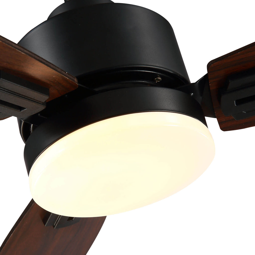 MOOONI-Ceiling-Fan-With-LED Strip-Matte-Black-Lampshade-41"-Wood-Blades