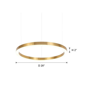 Single Ring Chandelier Circular Pendant Light