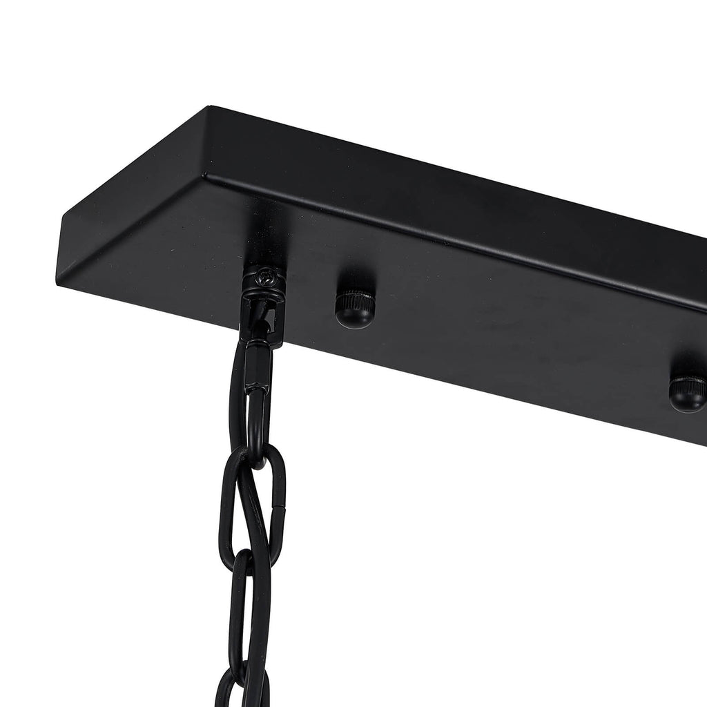 Rustic Candelabra Black Iron Frame Chandelier