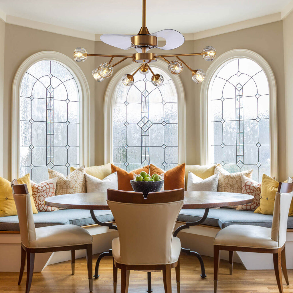 MOOONI-Ceiling-Fan-Chandelier-Vintage-Bronze-Sputnik-Crystal -Fandelier-9-Lights-Dining-Room