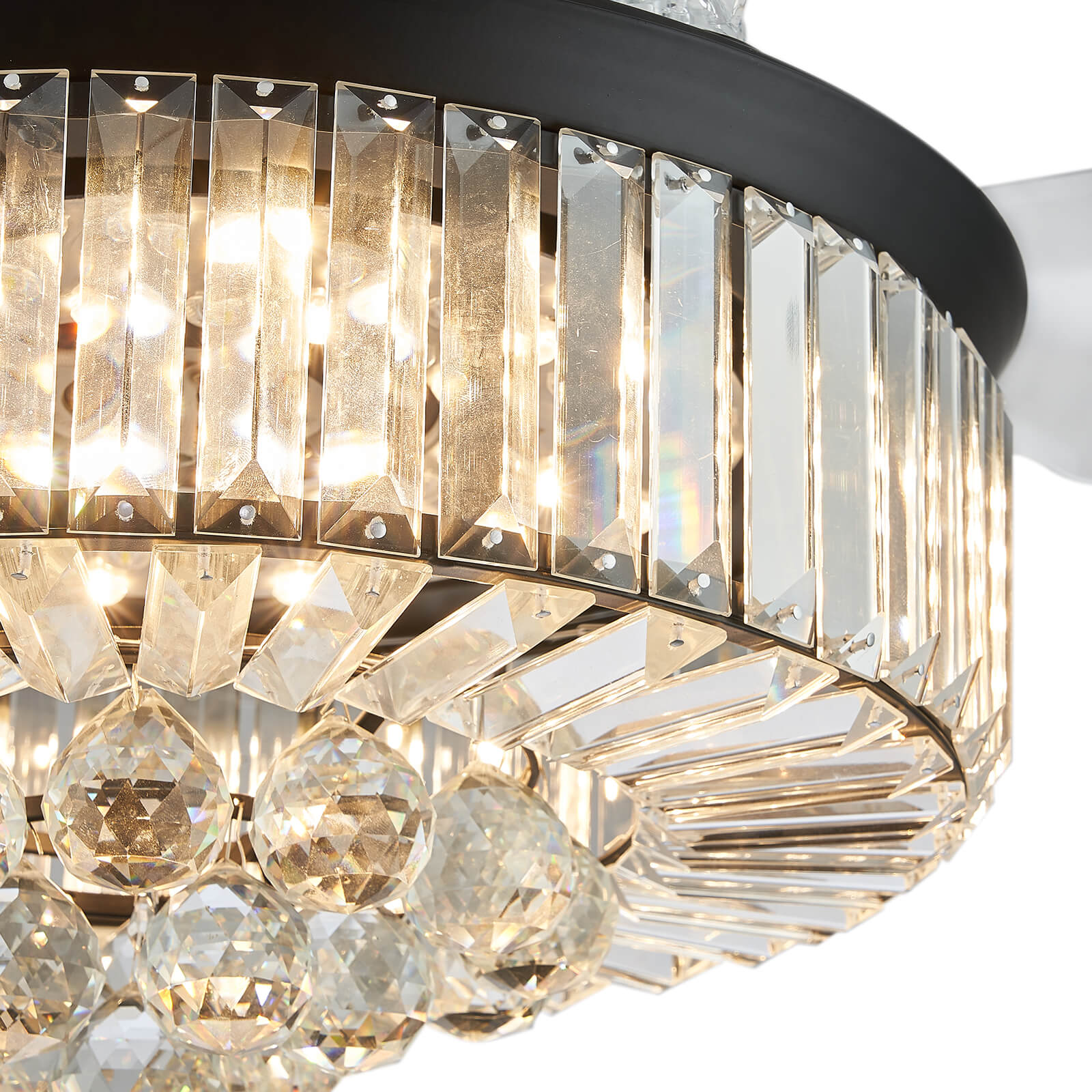 Classic Brushed Nickel Retractable All-in-One Fandelier