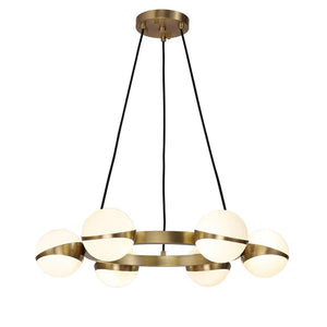 Rings Chandelier with Round Ball Bulbs