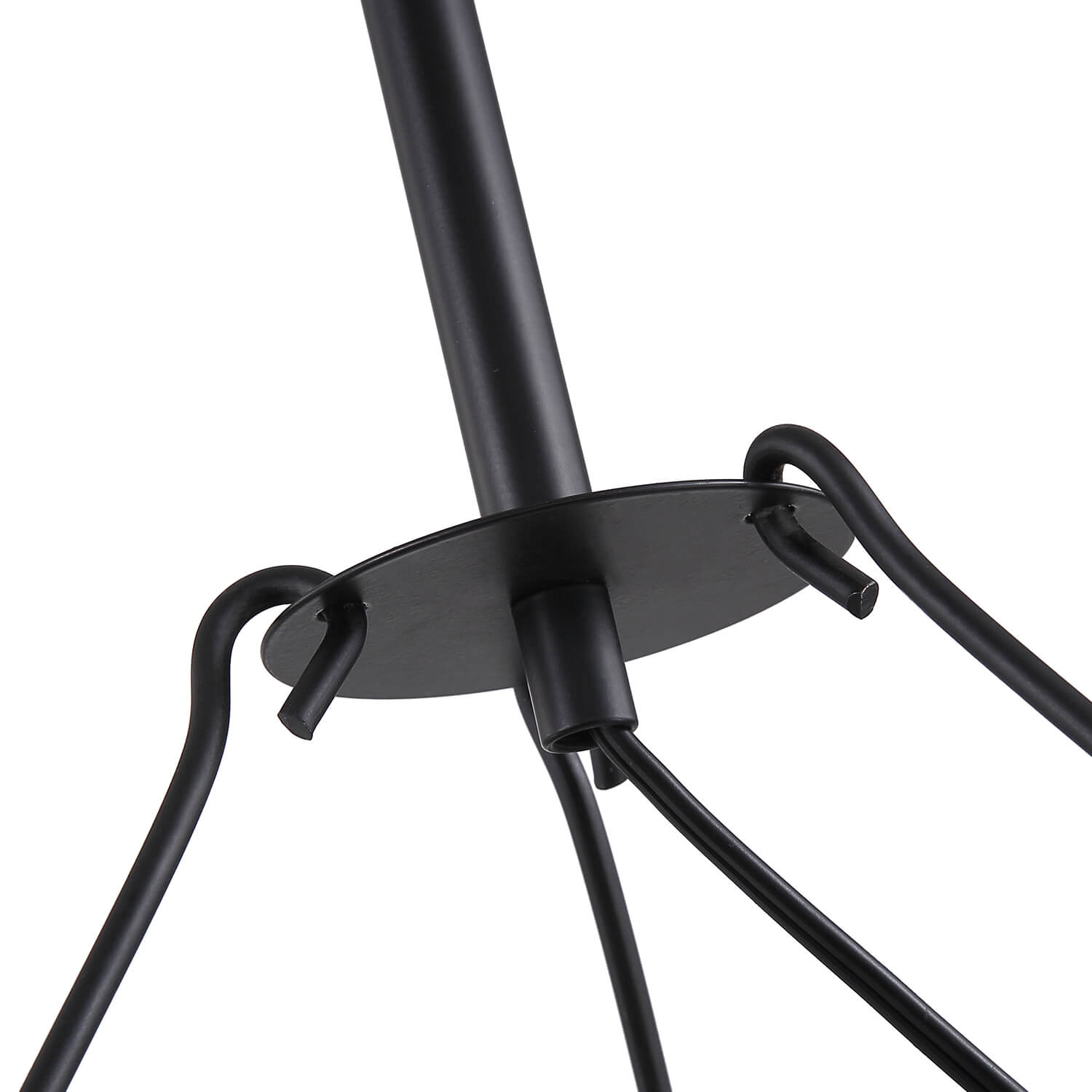 Round Candle Black Iron Chandelier