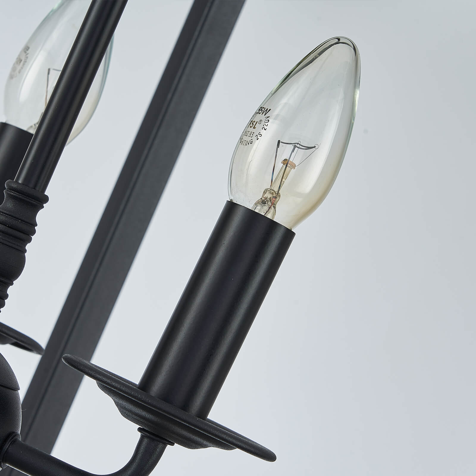 Rustic Black Iron Caged Pendant Light