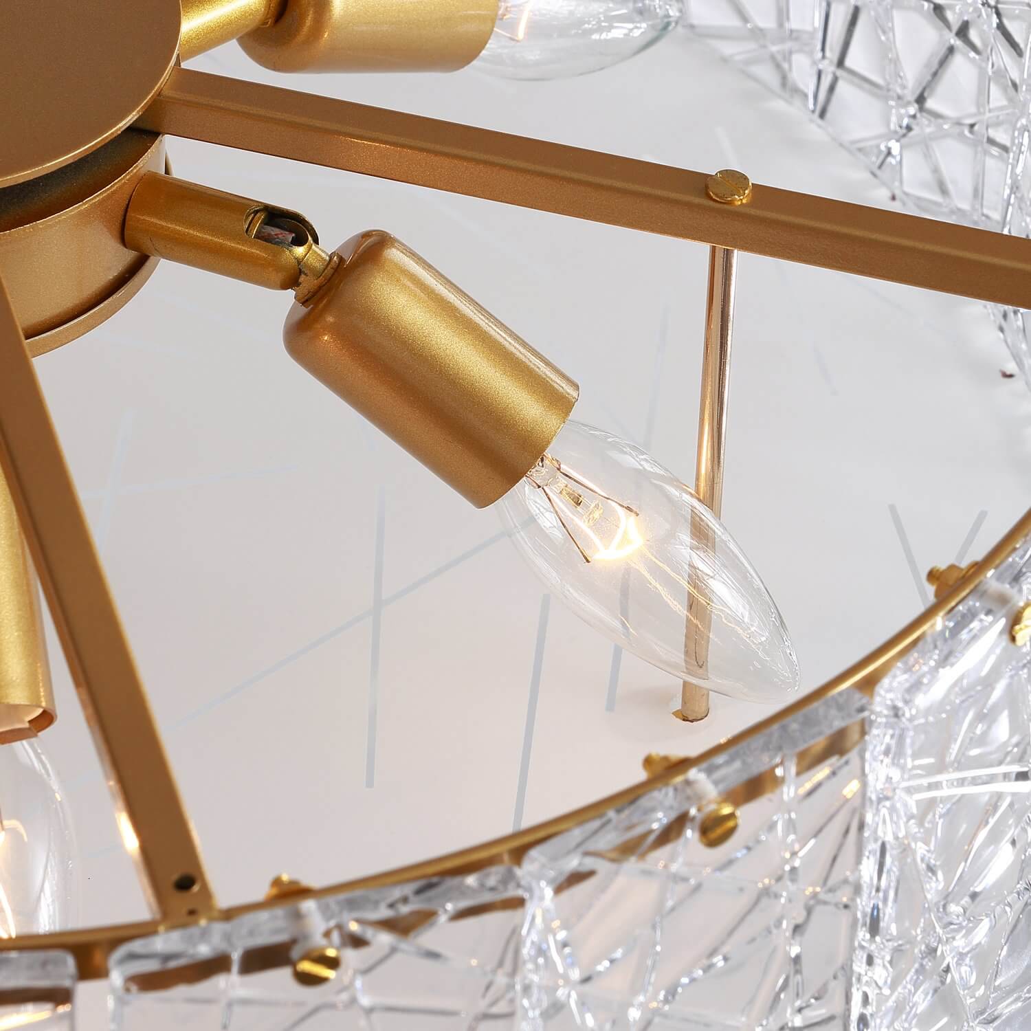 Modern-Gold-Round-Metal-Frame-Pendant-Light