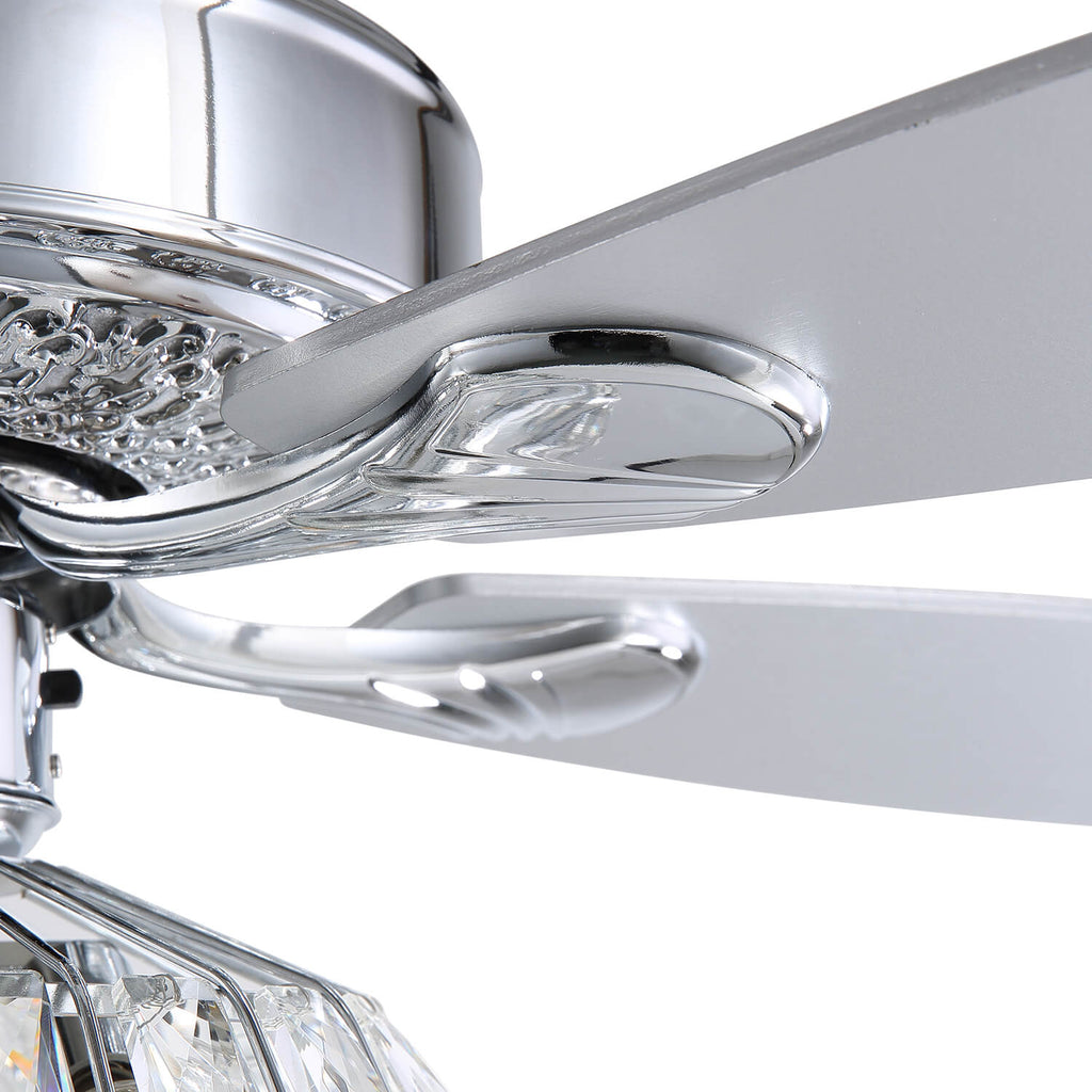 MOOONI-Ceiling-Fan-Light-Chrome-Trapezoidal-Crystal-Strip-Fandelier-50“-Blade