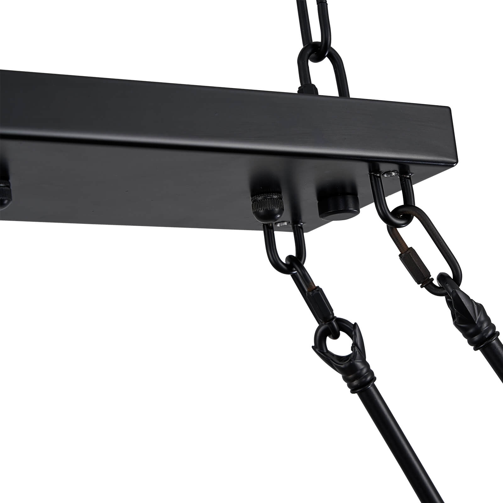 Rustic Candelabra Black Iron Frame Chandelier