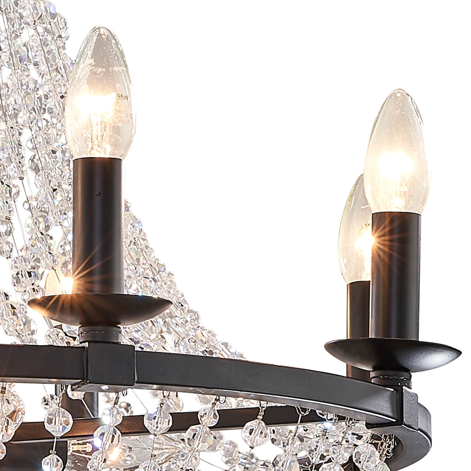 Victoria Candle Crystal Ceiling Light