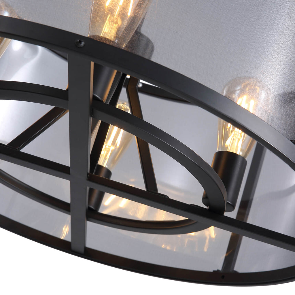 Moooni® Black Farmhouse Iron Caged Pendant Light