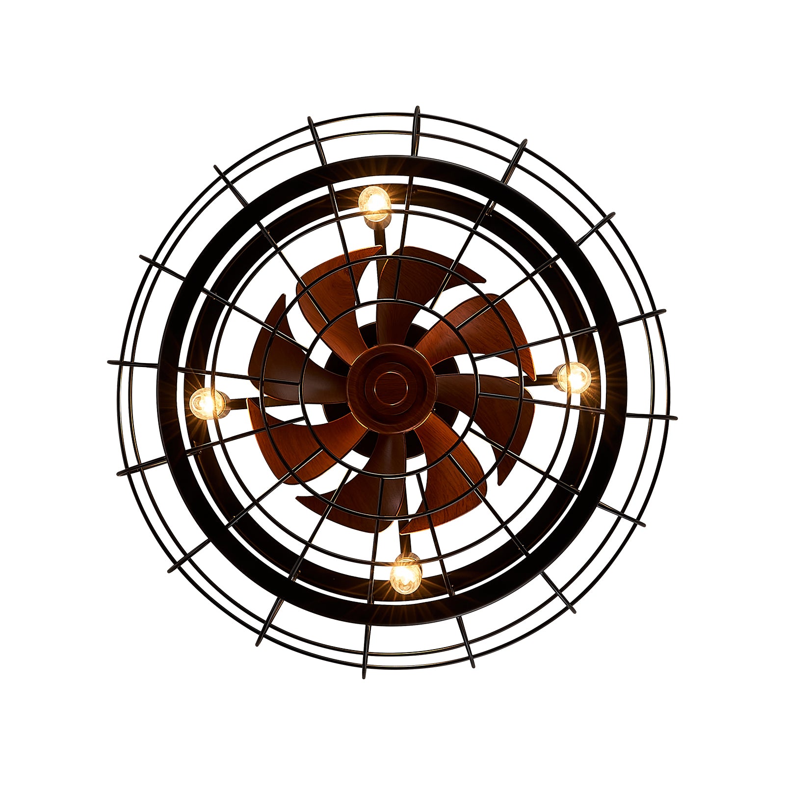 MOOONI-Small-Caged-Ceiling-Fan-Edison-Bulbs-Matte-Black-Industrial-Pumpkin-Fandelier