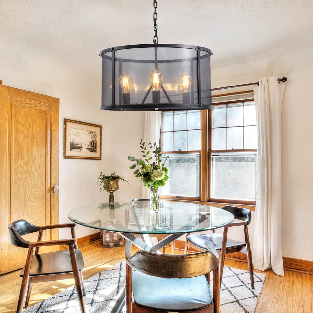 Moooni® Black Farmhouse Iron Caged Pendant Light