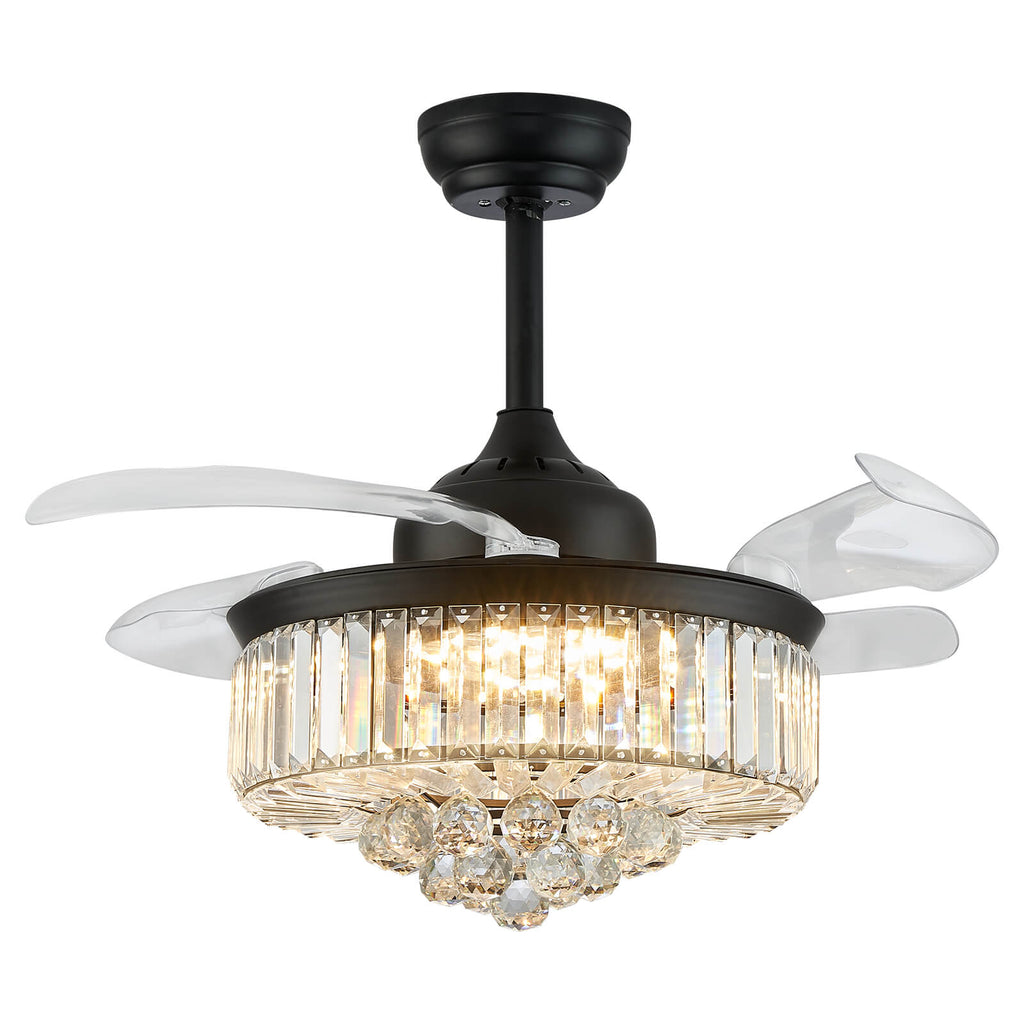 Classic Brushed Nickel Retractable All-in-One Fandelier