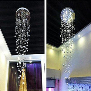 Round Crystal Chandelier With  Raindrop