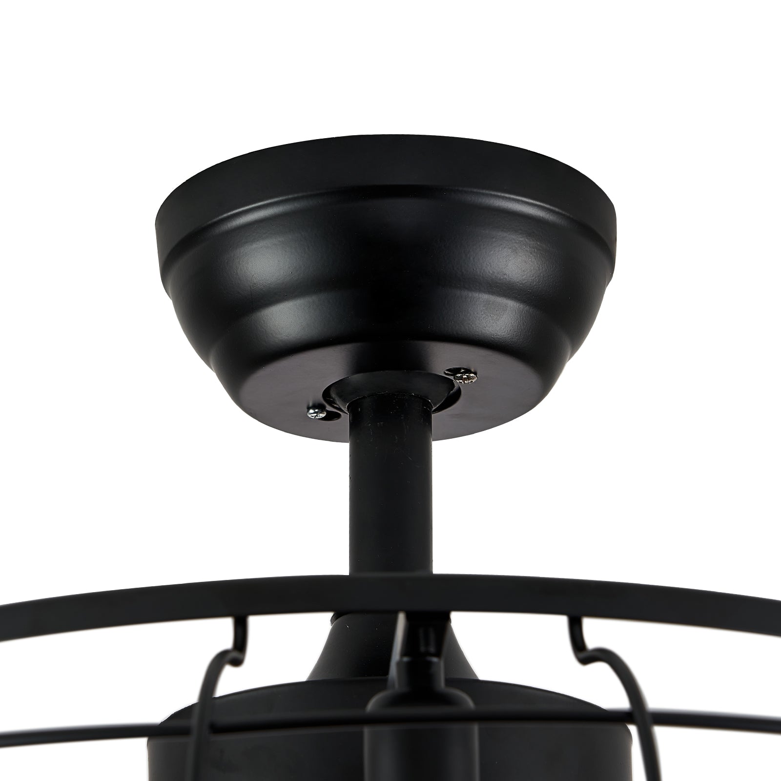 MOOONI-Small-Caged-Ceiling-Fan-Edison-Bulbs-Matte-Black-Industrial-Pumpkin-Fandelier-Downrod