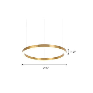 Single Ring Chandelier Circular Pendant Light