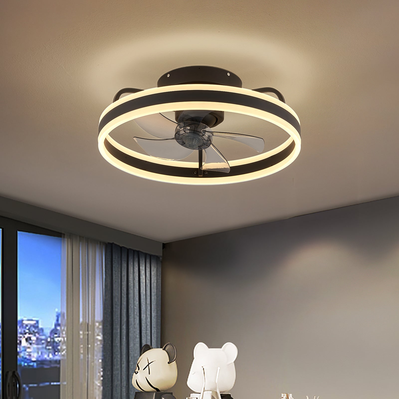 Contemporary 360° Rotatable Circle Acrylic Fandelier