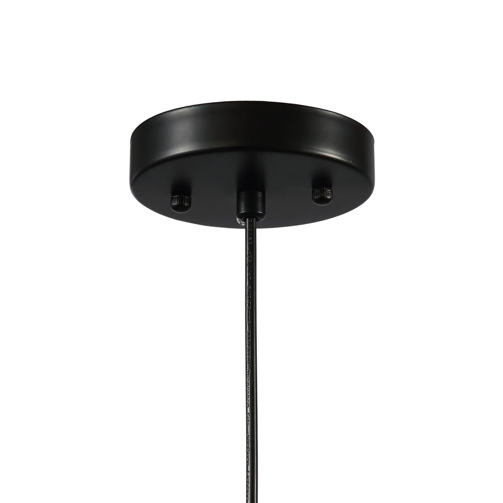 Farmhouse-Black-Single-Head-Wooden-Metal-Frame-Pendant-Light-Flush-Mount