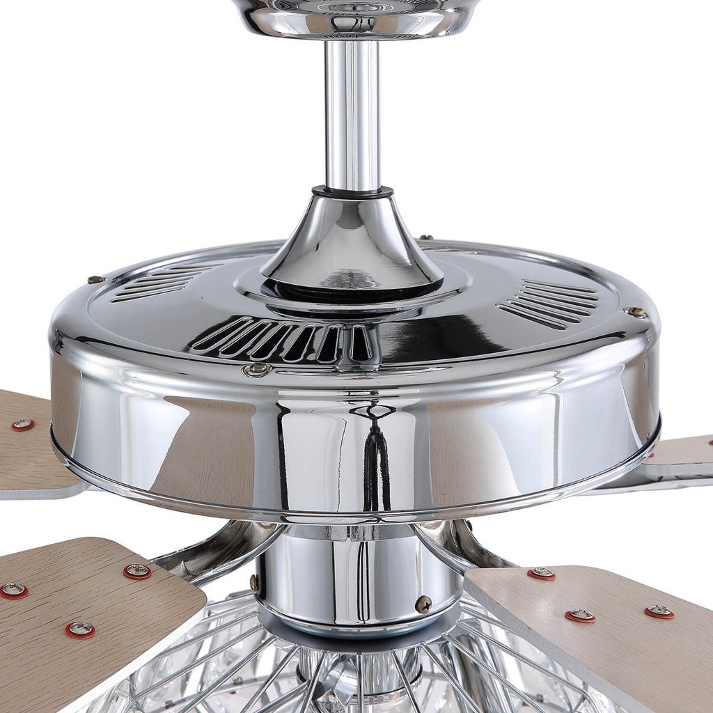 MOOONI-Ceiling-Fan-Light-Chrome-Trapezoidal-Crystal-Strip-Fandelier-50“-Metal