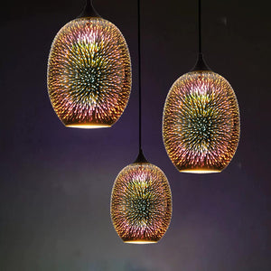 Colourful Glass Fireworks Hanging Light