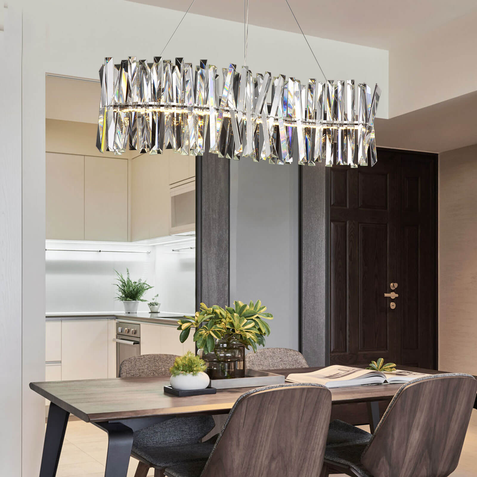 S-shaped Crystal Chandelier