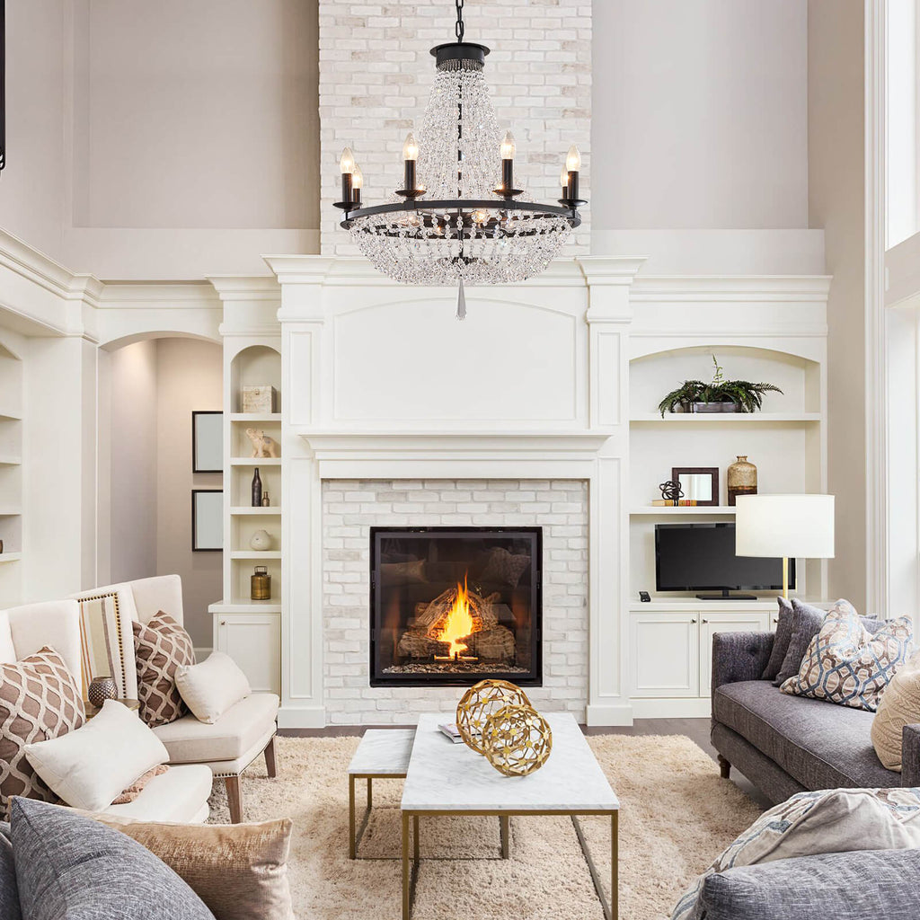 Victoria Candle Crystal Ceiling Light