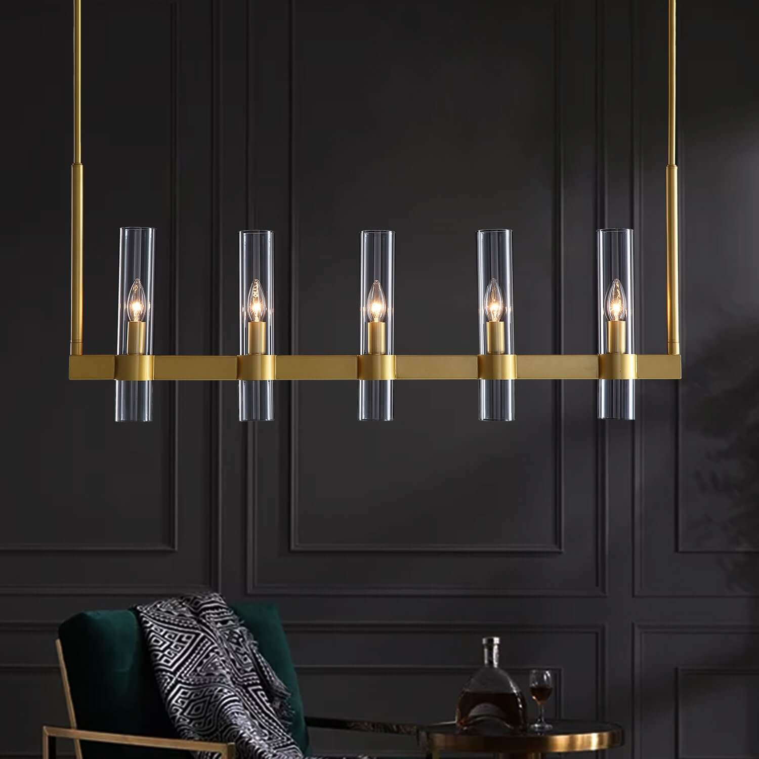 Modern-Gold-Linear-Island-Chandelier-Pendant-Lighting