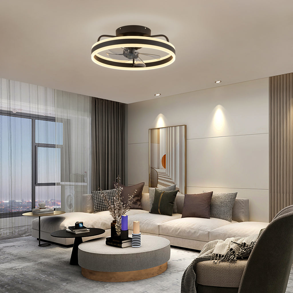 Contemporary 360° Rotatable Circle Acrylic Fandelier