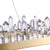 Chandelier with Metal Base Icicle Shade
