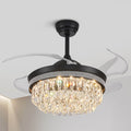 Top Rated Matt Black Retractable Crystal Fandelier