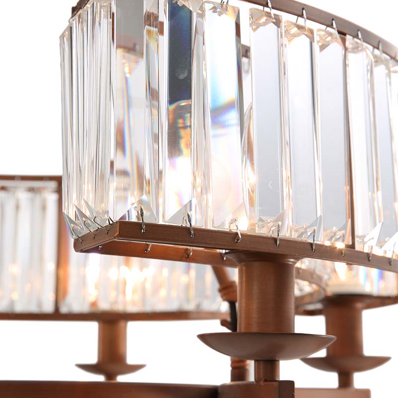 Industrial-Farmhouse-Brown-Round-Crystal-Chandelier-Shape