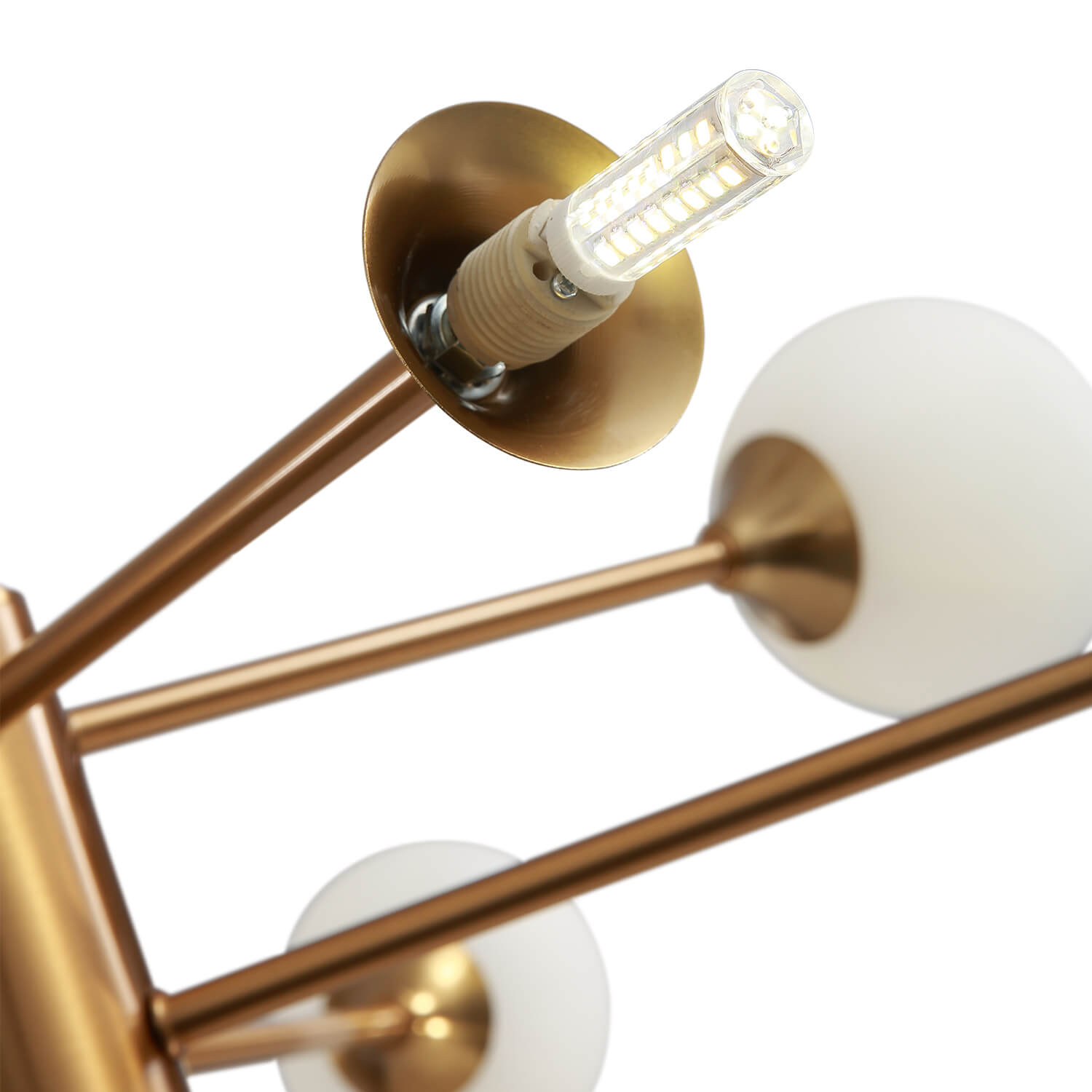 Sputnik Gold Globe 8 Lights Chandelier