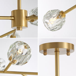 Modern Brass Sputnik Ceiling Light