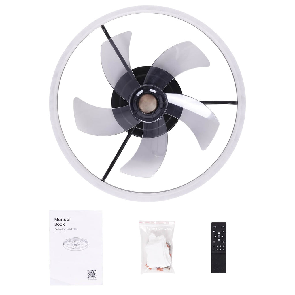 Modern Striated Black Fandelier