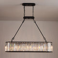 MOOONI-Vintage-Oval-Rectangular-Matte-Black-Crystal-Chandelier
