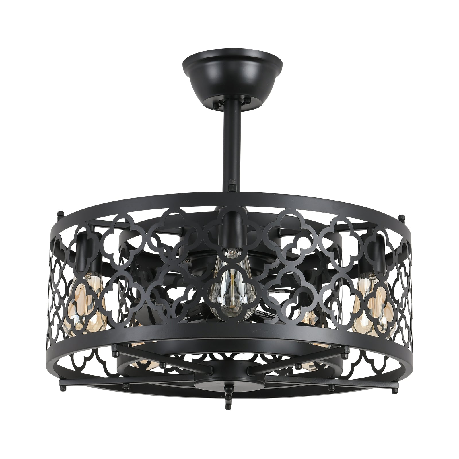 MOOONI-Small-Caged-Ceiling-Fan-Edison-Bulbs-Matte-Black-Industrial-Drum-Oval-Crystal-Fandelier