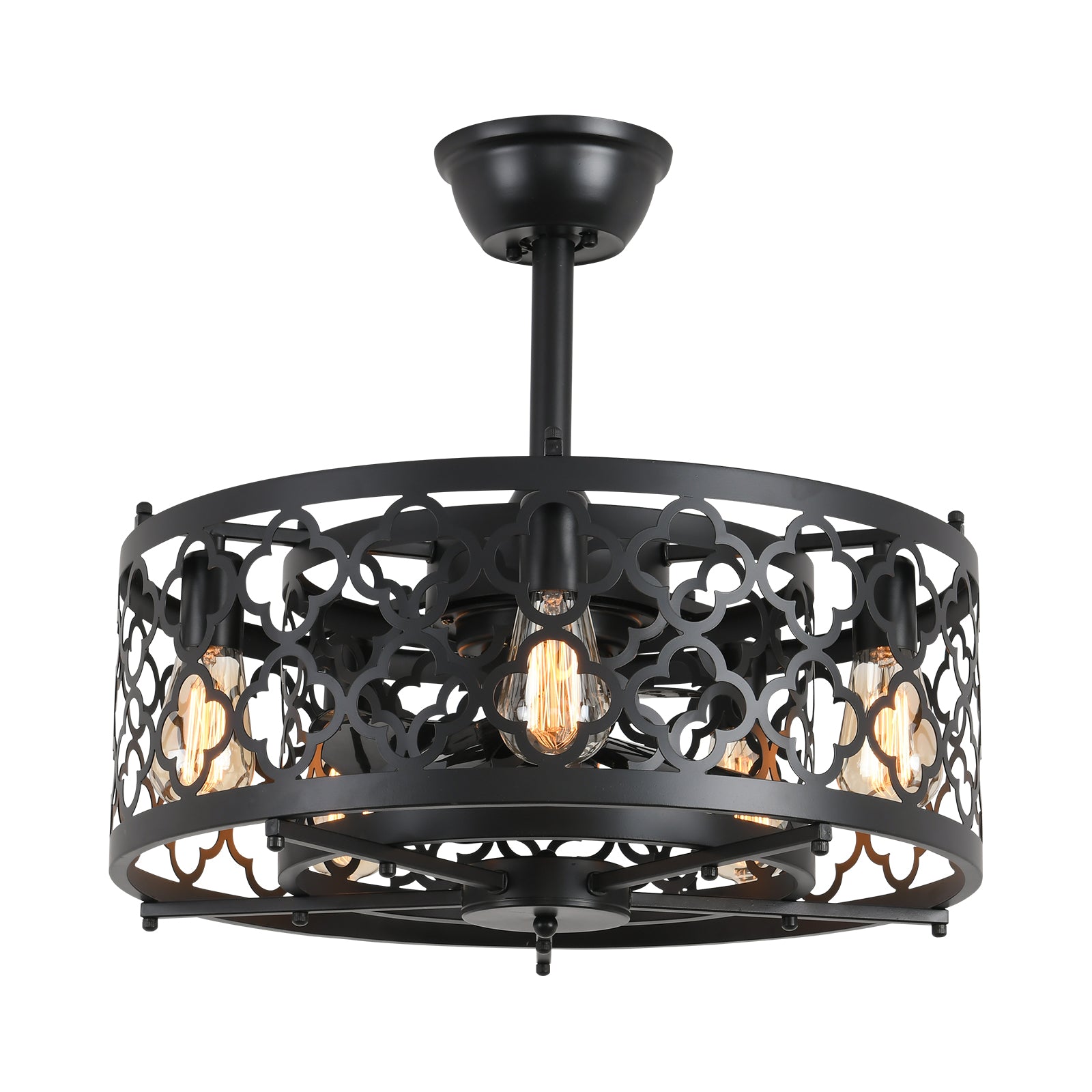 MOOONI-Small-Caged-Ceiling-Fan-Edison-Bulbs-Matte-Black-Industrial-Drum-Oval-Crystal-Fandelier