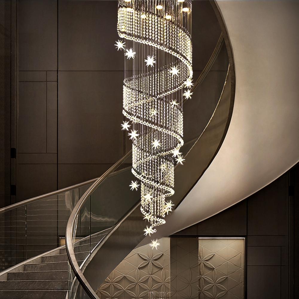 Spiral deals staircase chandelier