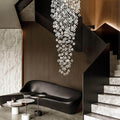 MOOONI-Modern-Chrome-Raindrop-Crystal-Chandelier-Staircase