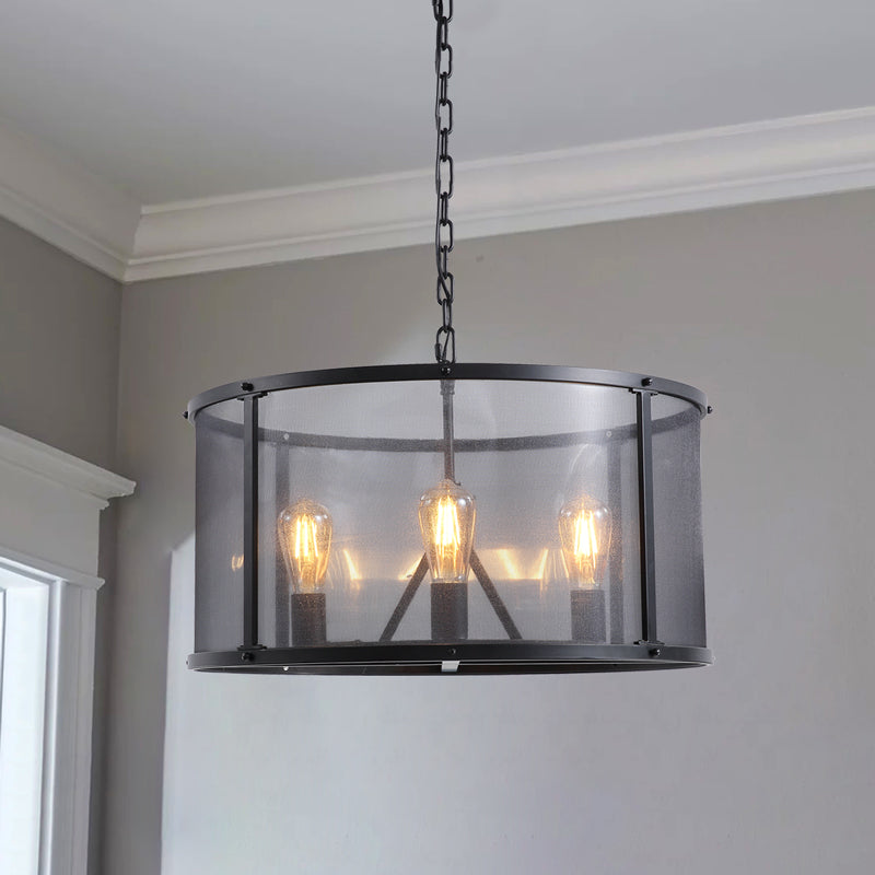 Moooni® Black Farmhouse Iron Caged Pendant Light
