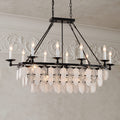 Leaves Candelabra Black Pendant Light - Rectangular