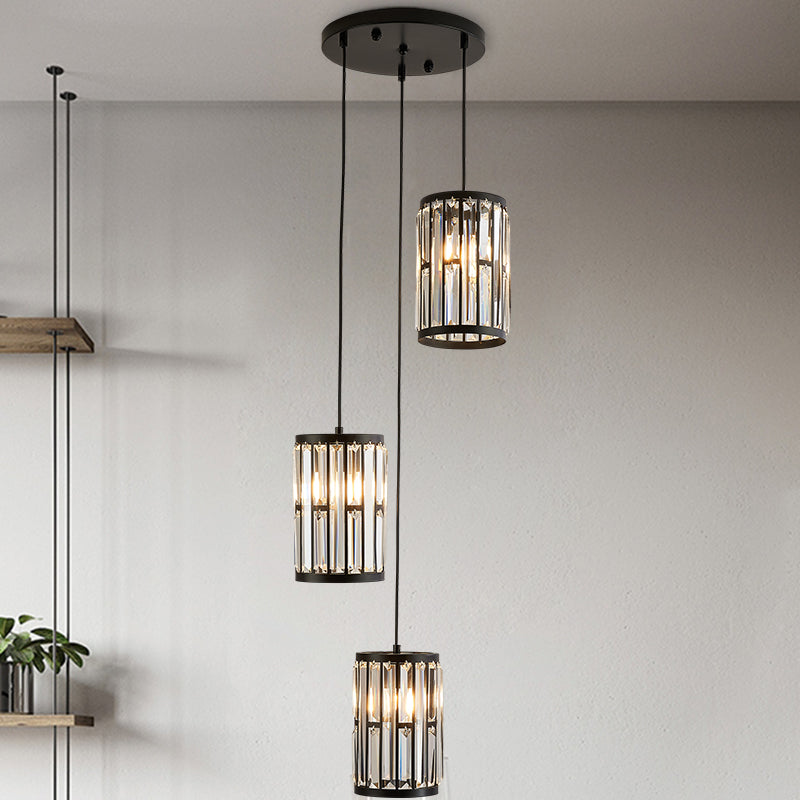 Spiral Crystal Pendant Light - 3 Light