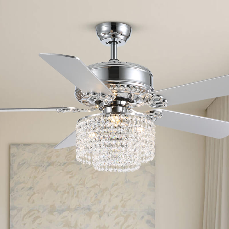 MOOONI-Ceiling-Fan-Light-Chrome-Double-Crystal-Octagonal-Beads-Fandelier-52“