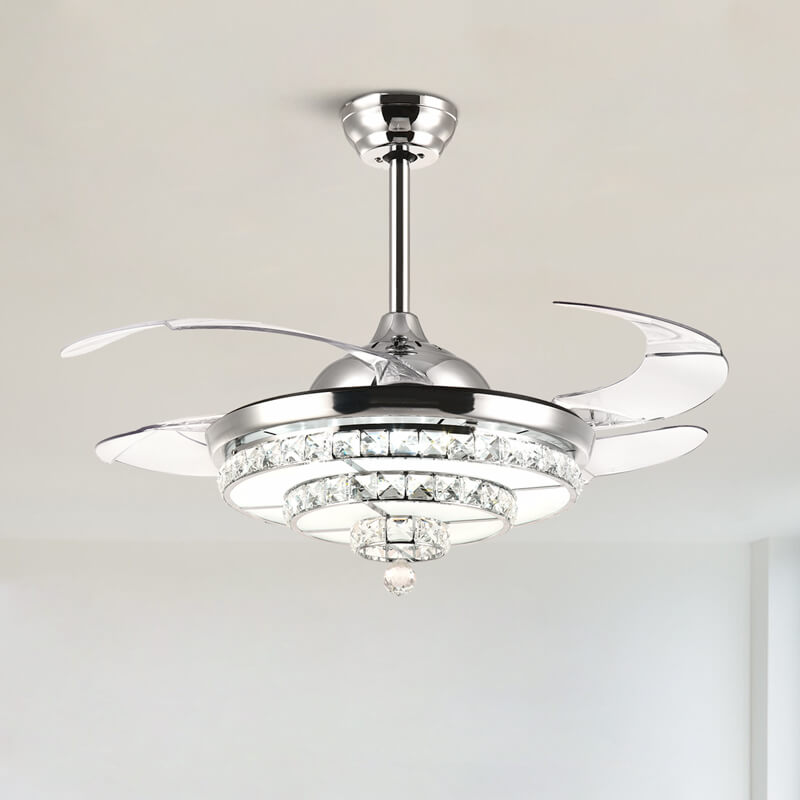 MOOONI-Ceiling-Fan-Chandelier-Chrome-Retractable-Dimmable-Fandelier
