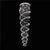 Spiral Double  LED Crystal Chandelier