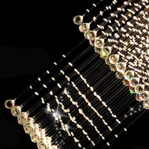 Square Ceiling Raindrop Crystal Chandelier