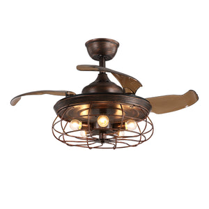 Industrial Ceiling Fan with Retratable Blades