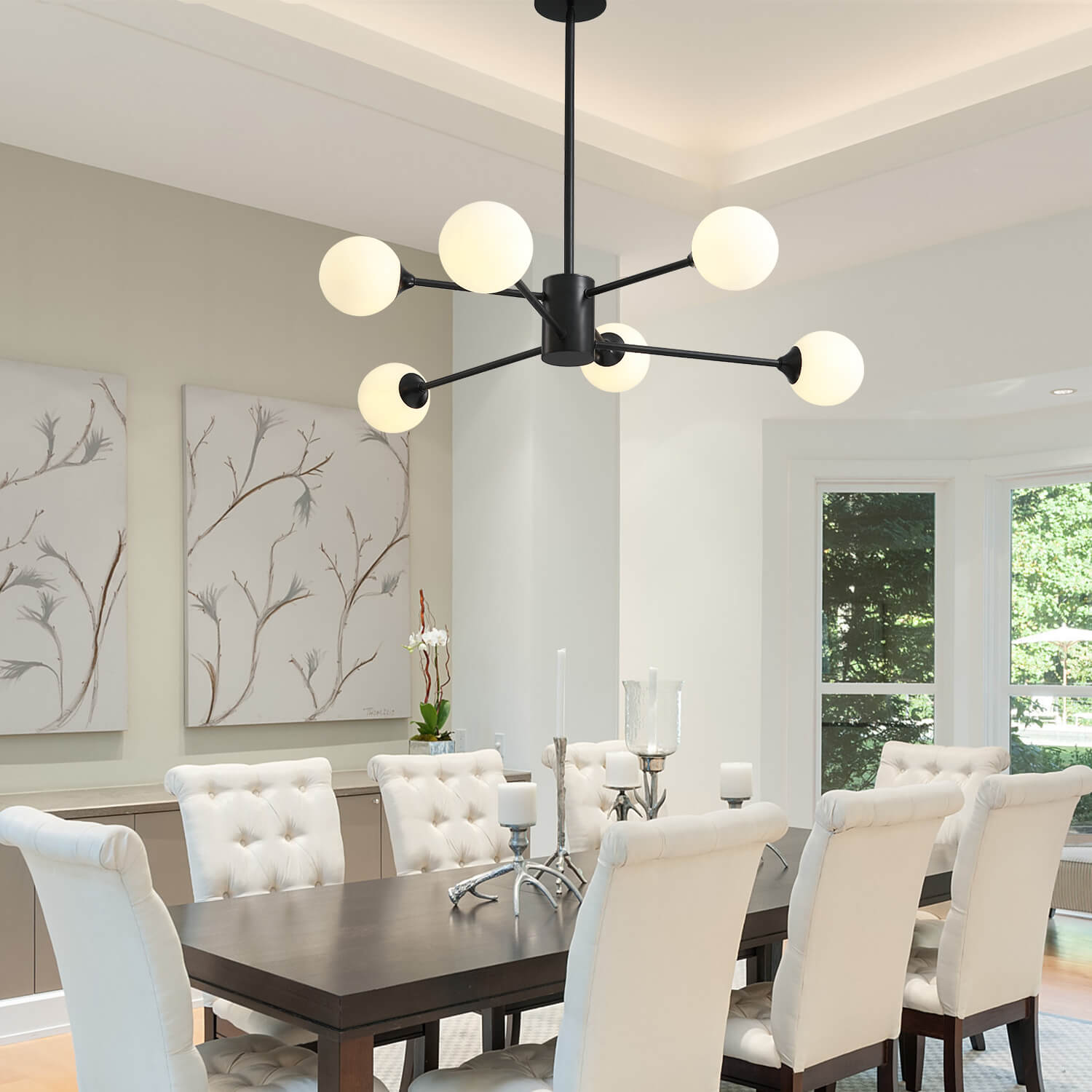 Normcore Black Globe 6 Lights Ceiling Lamp